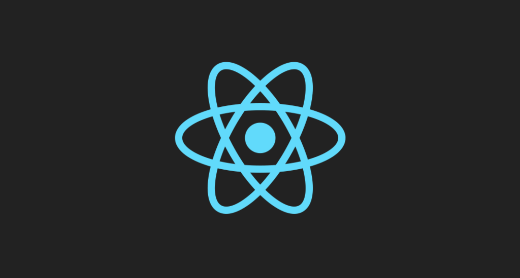 React Native logo with black background