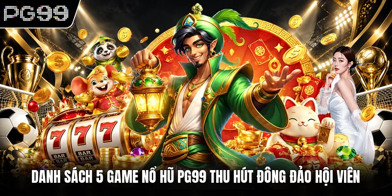 Danh sách 5 game nổ hũ PG99 thu hút đông đảo hội viên